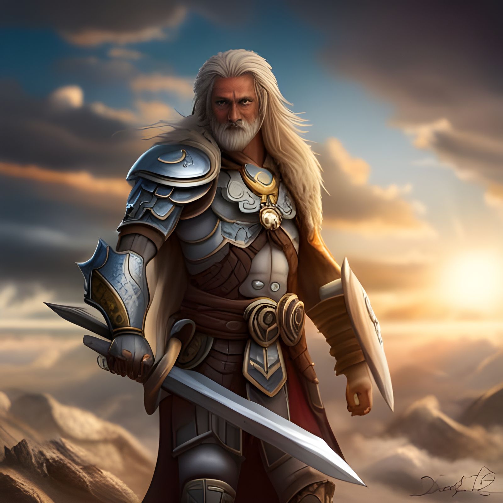 Anthropomorphic Husky Warrior in Redshift Style