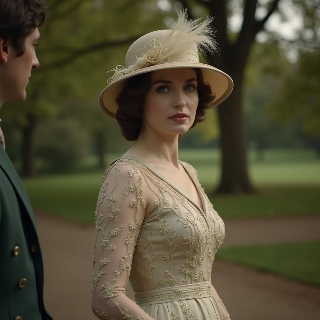 Art Deco, Lady Mary Crawley (Michelle Dockery) in a Frederic...