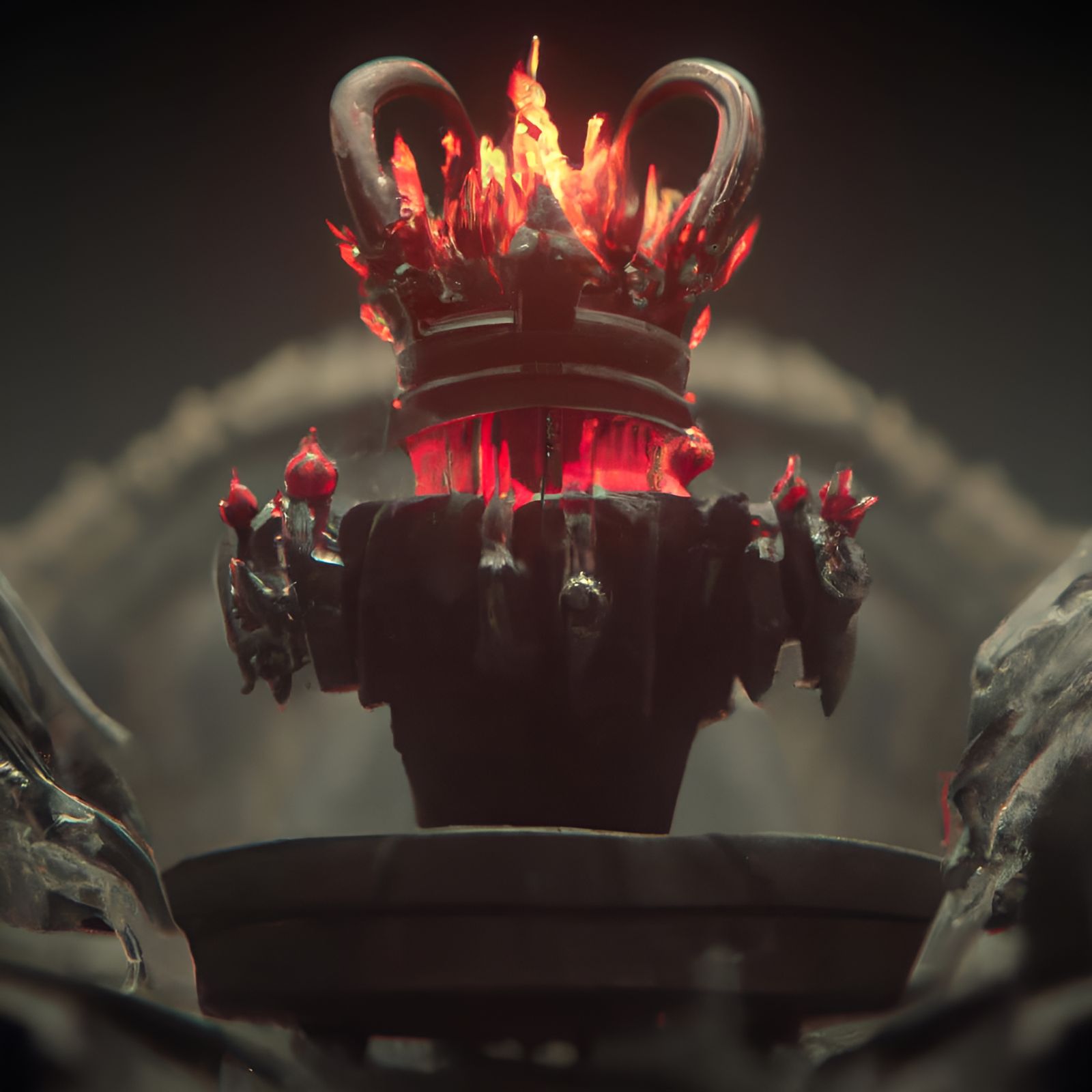 Satan's crown of bones and blood