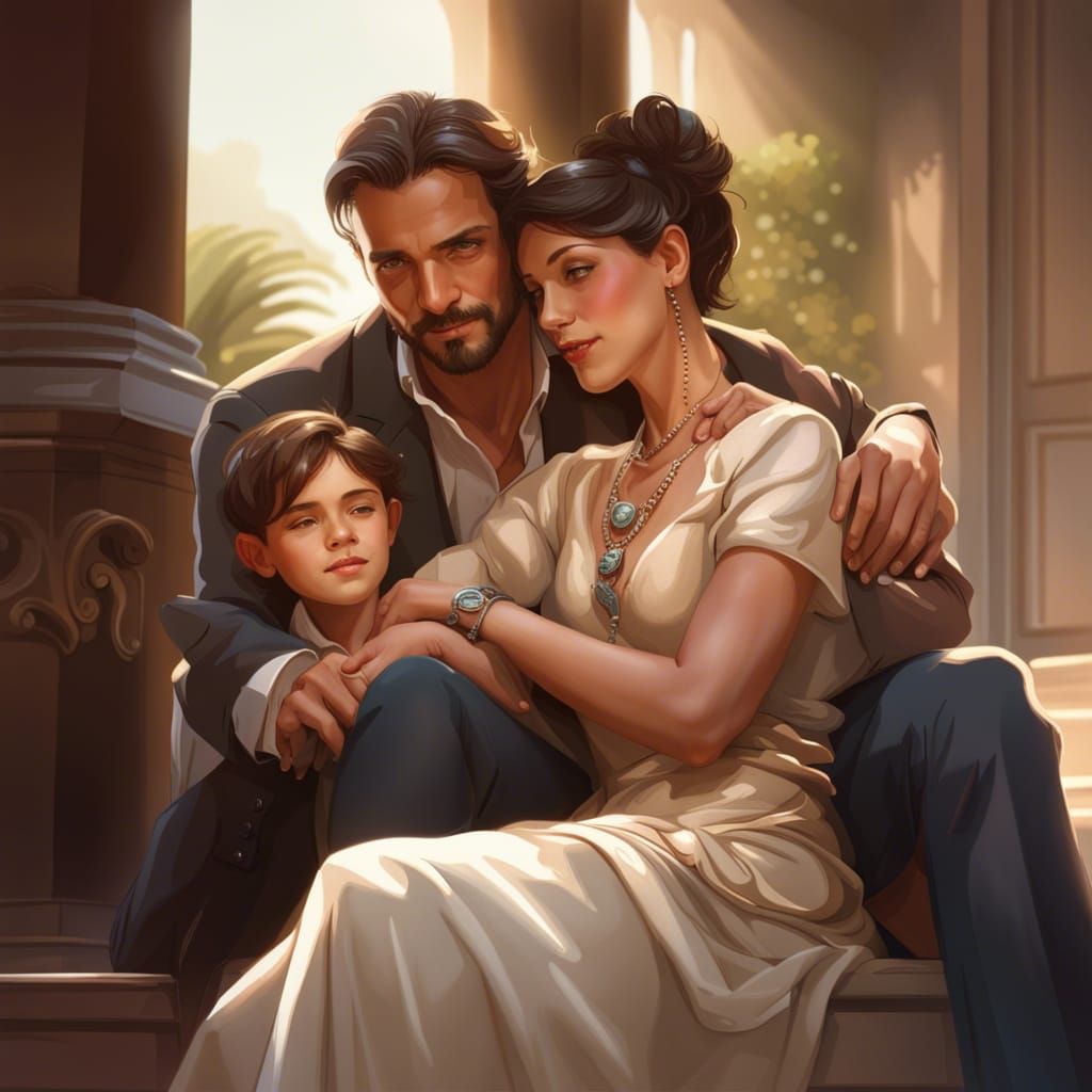 Family Portrait with Dynamic Lighting