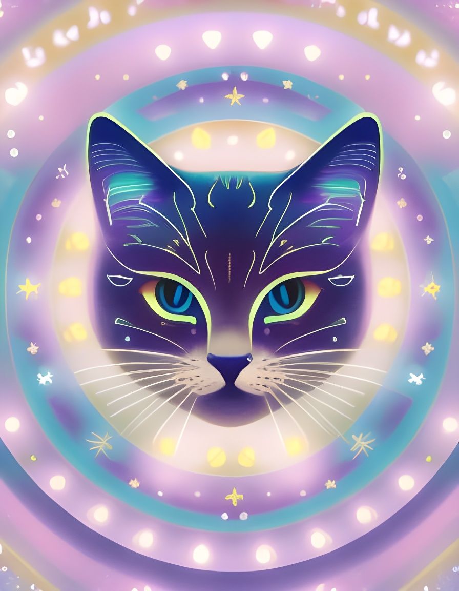 An ethereal cat - Logo art