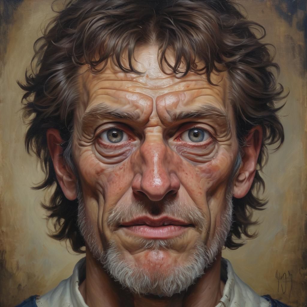 Medieval Evil Prince Portrait as Oil Painting
