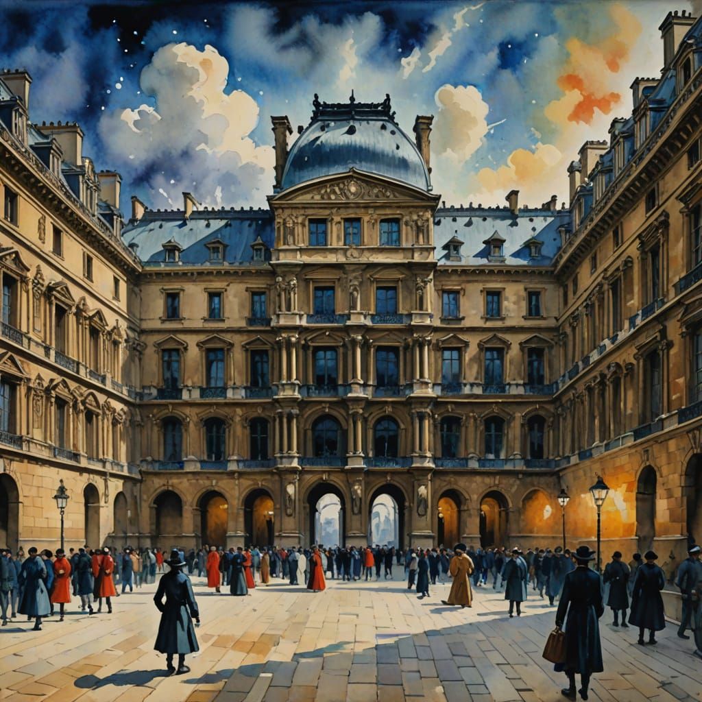 Ethereal Museum Masterpiece in Gouache Style