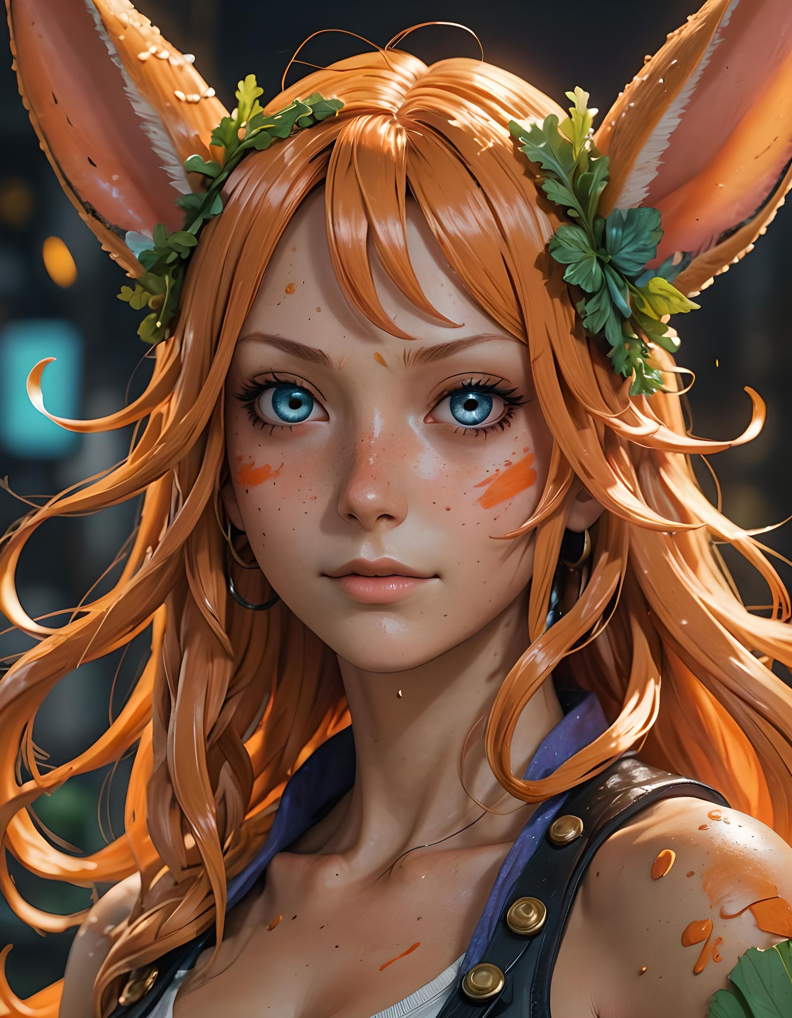 One Piece Sulong Bunny Portrait in Artgerm Style