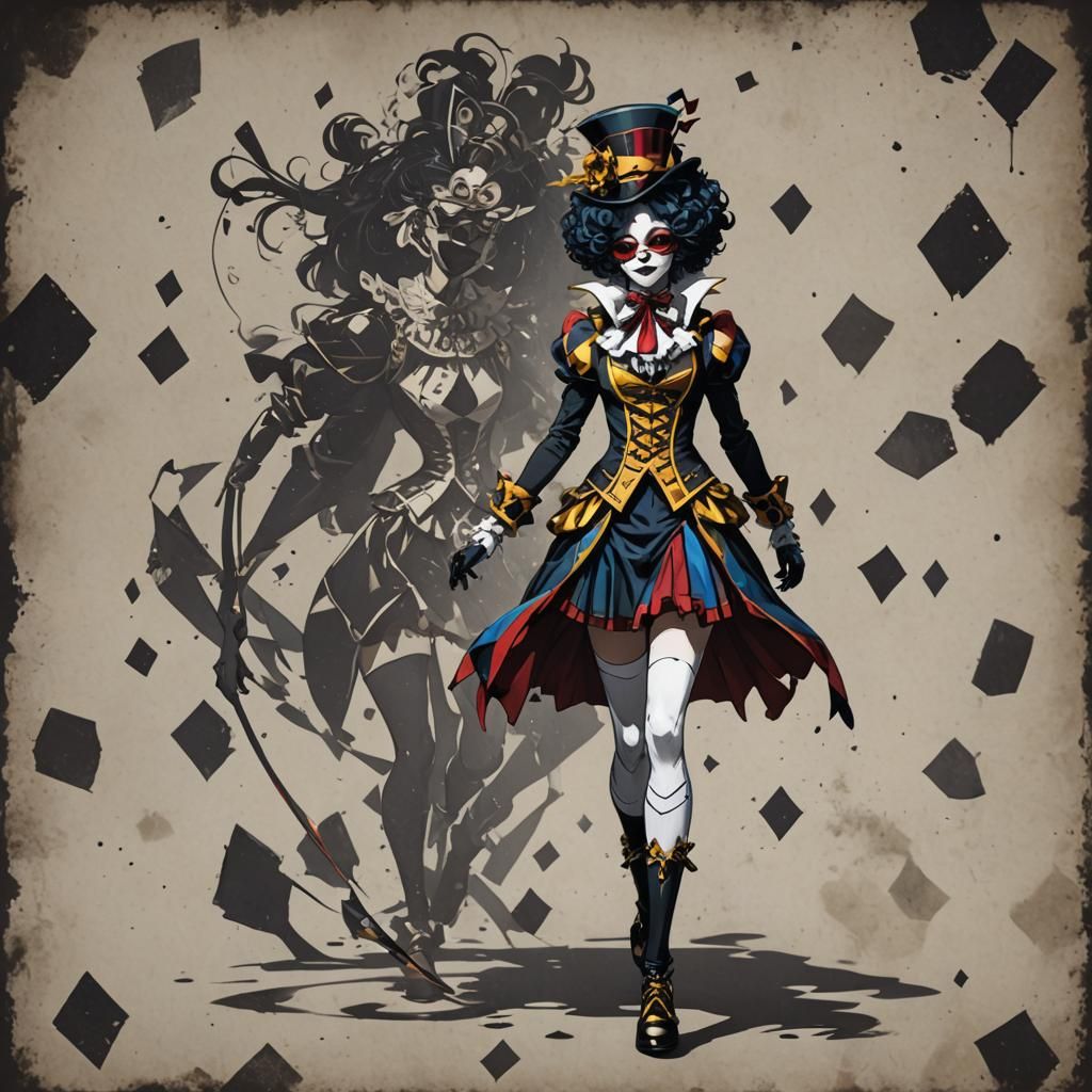 Dark Academia Harlequin Dance Queen