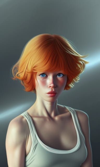 Sweaty Workout Portrait in Manga Style