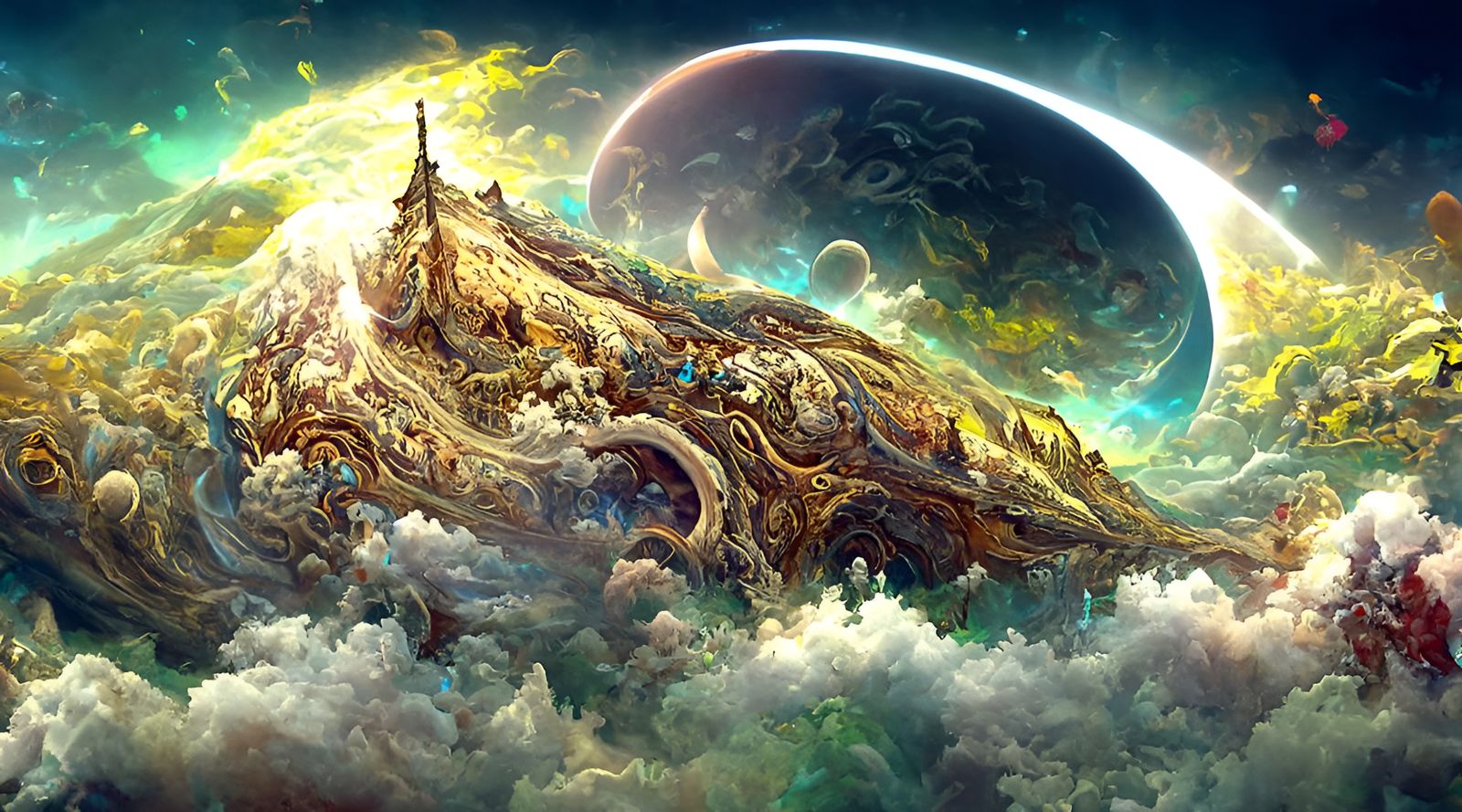 Epic Lunar Outpost Under Starry Sky