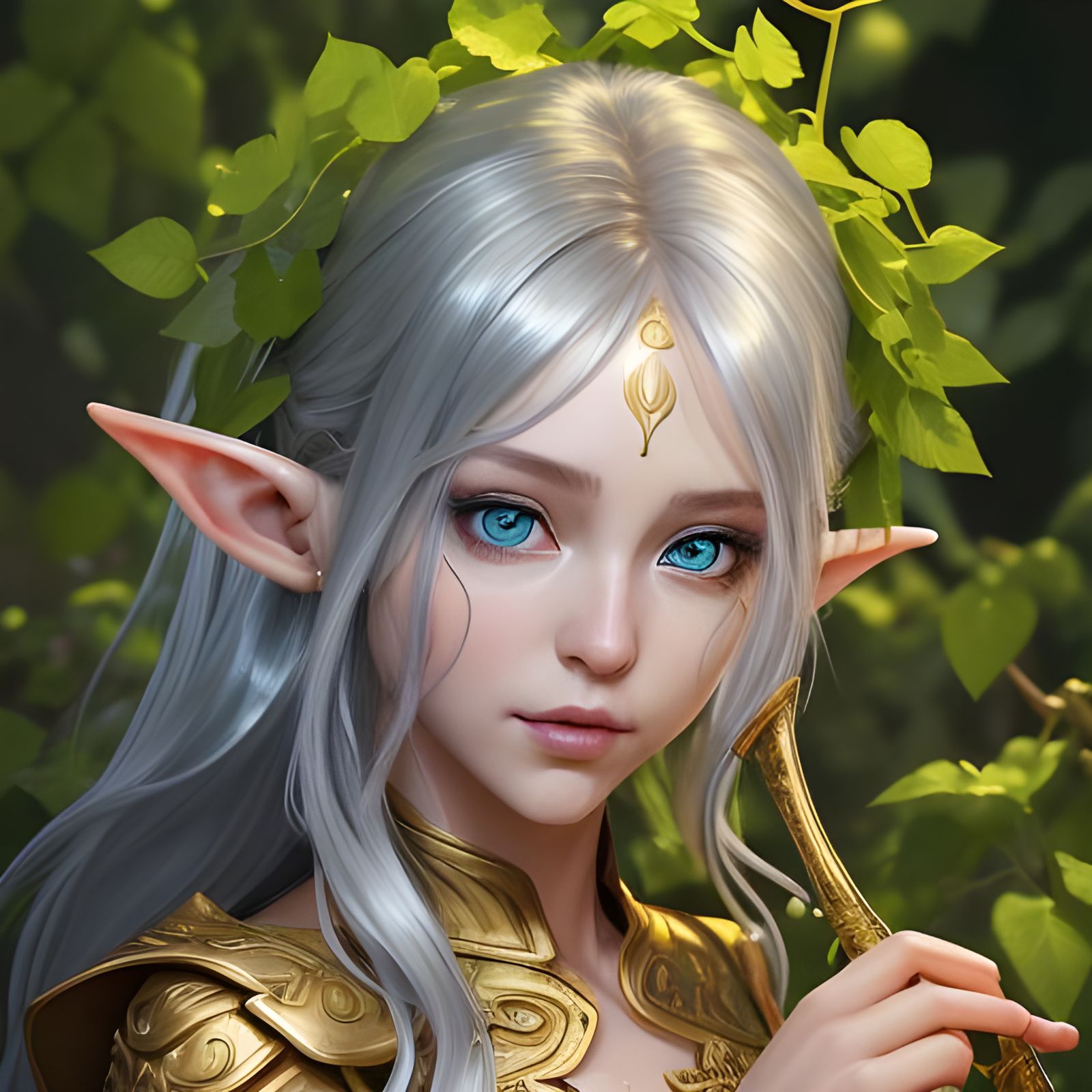 Enchanting Elf Chef with Golden Hair, Splash Art