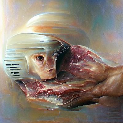 Human Figure in Oil Painting Style