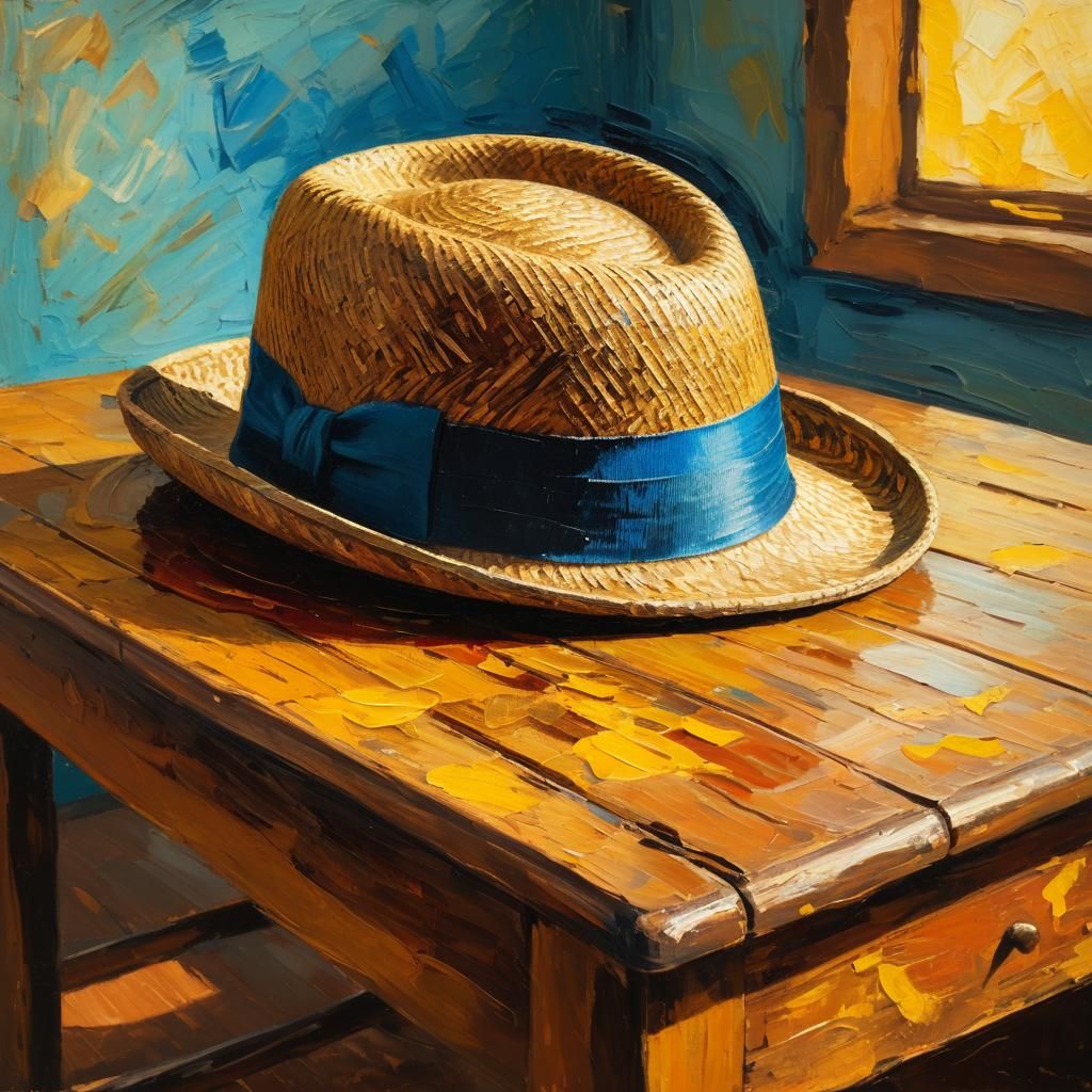 Impressionist Still Life: Bowler Hat in Golden Light