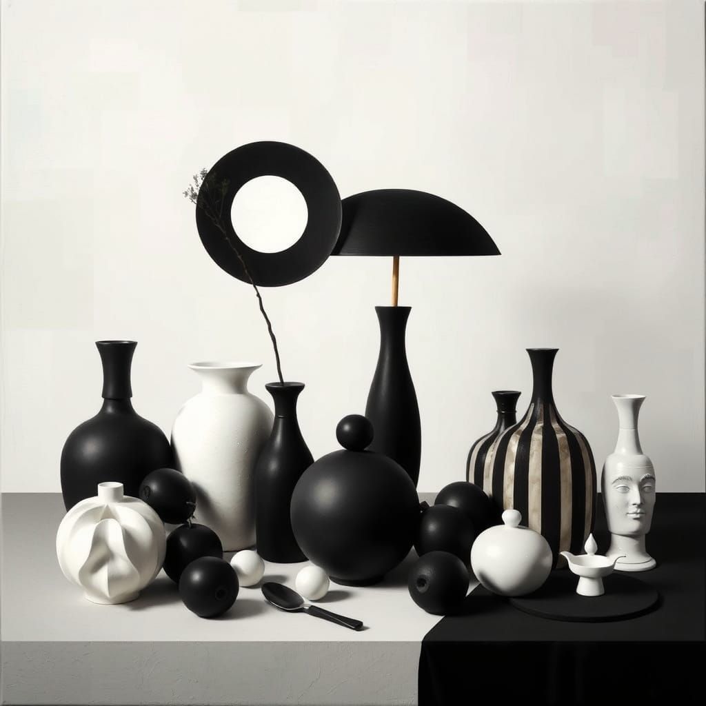 Surreal Black and White Still Life Dreamscape