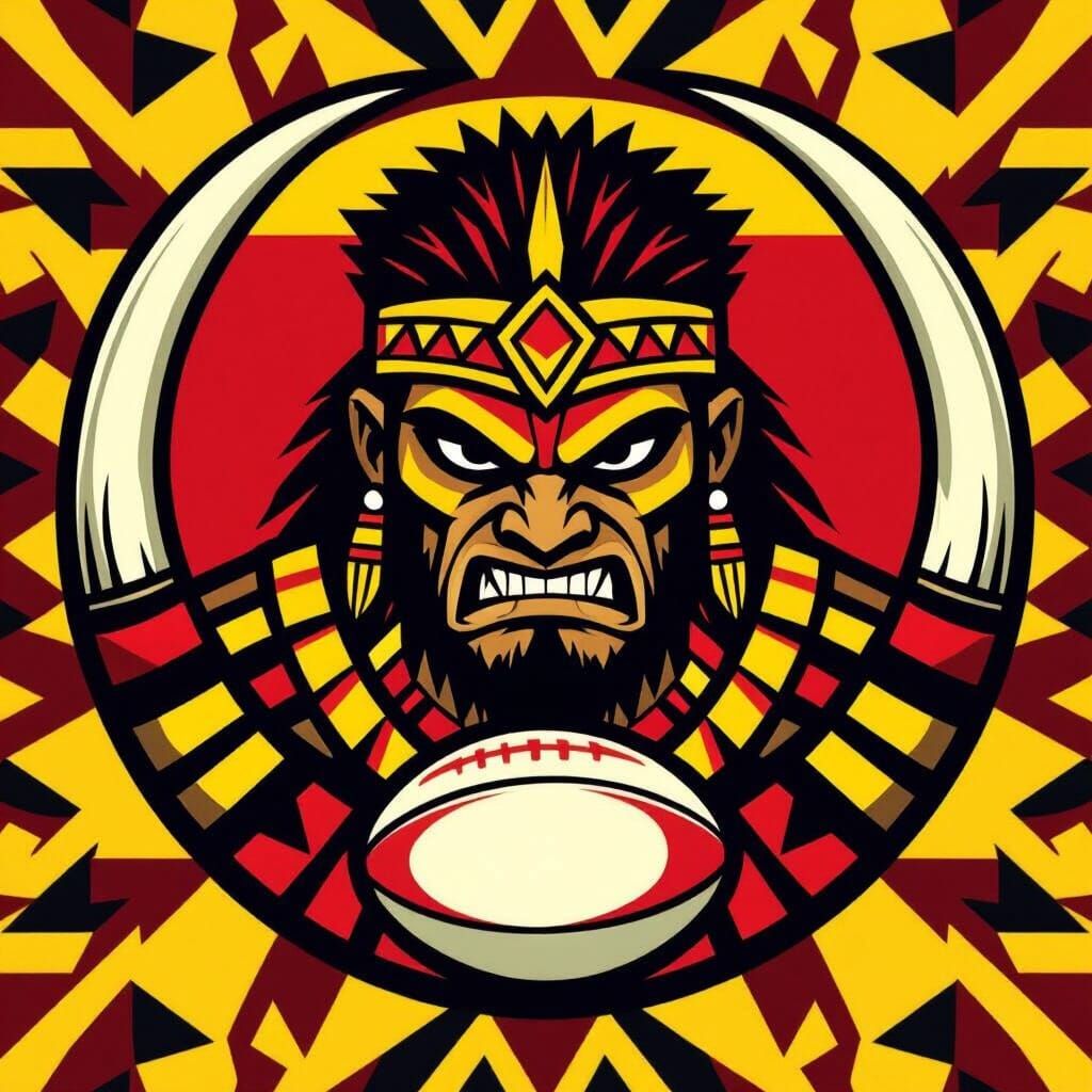 Papua New Guinea Rugby League Warrior Logo
