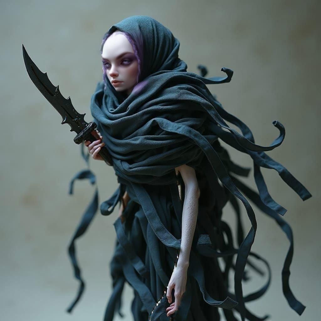 Fetchling in Dusk Fabric, Detailed Matte Painting