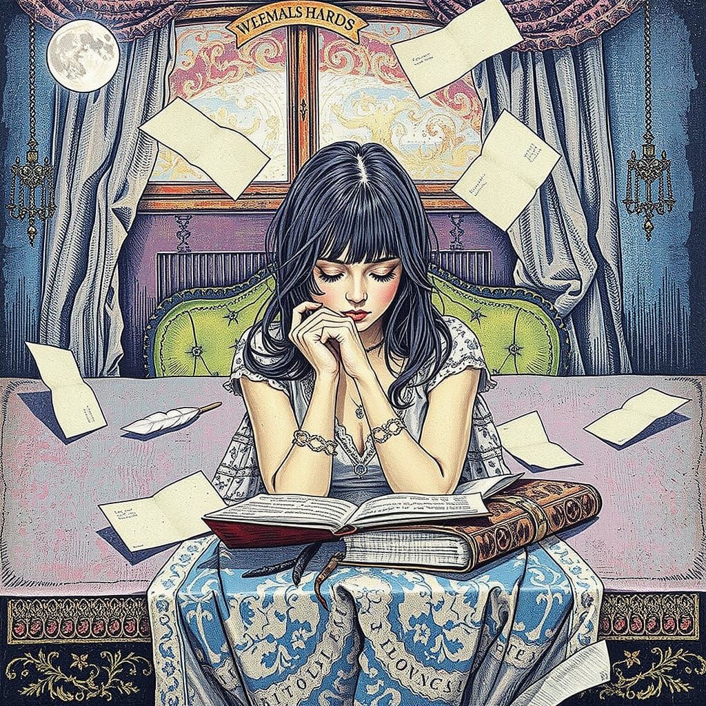 Lost in Moonlit Dreams with Forgotten Letters