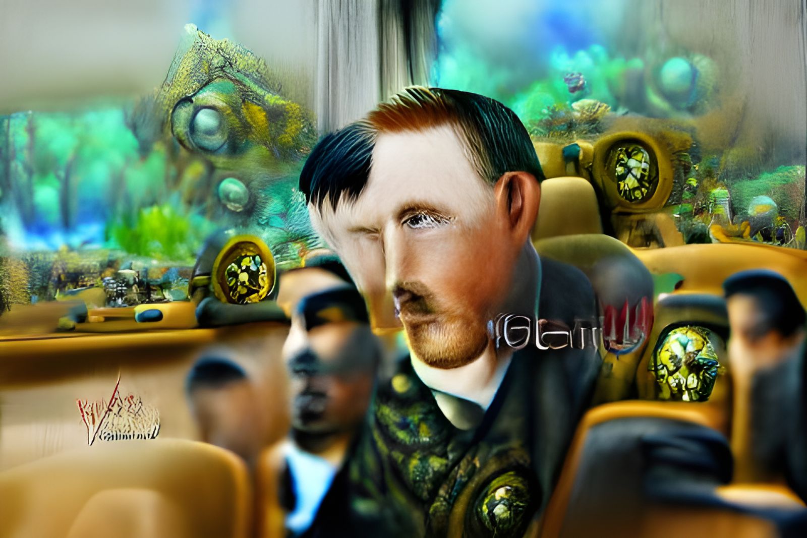 Steampunk World War Era Cabinet Illustration