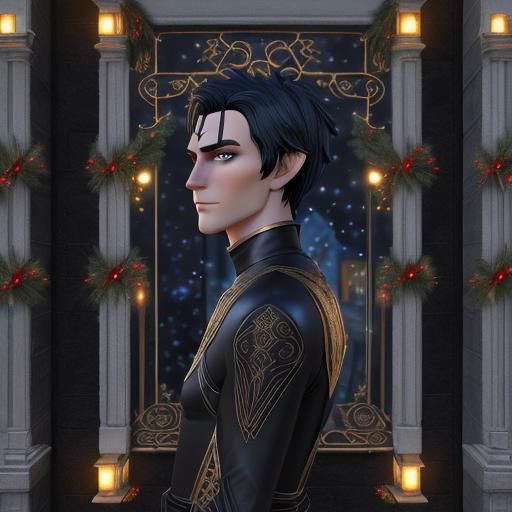 Hyperdetailed Christmas Elf in Academic Pixel Art