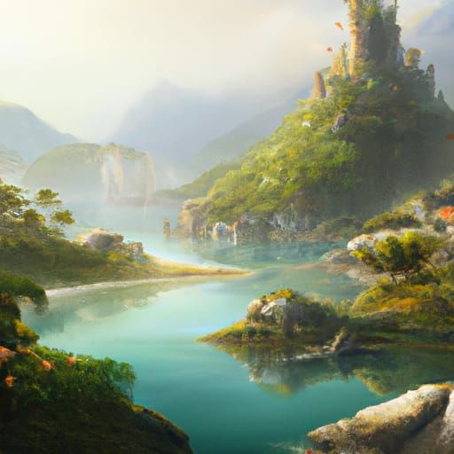 Lost Paradise: Oil Painting in Gurney Style