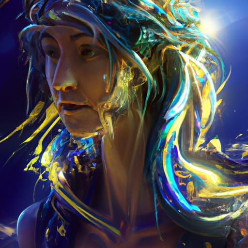 Chaotic Portrait in Hyperdetailed Style