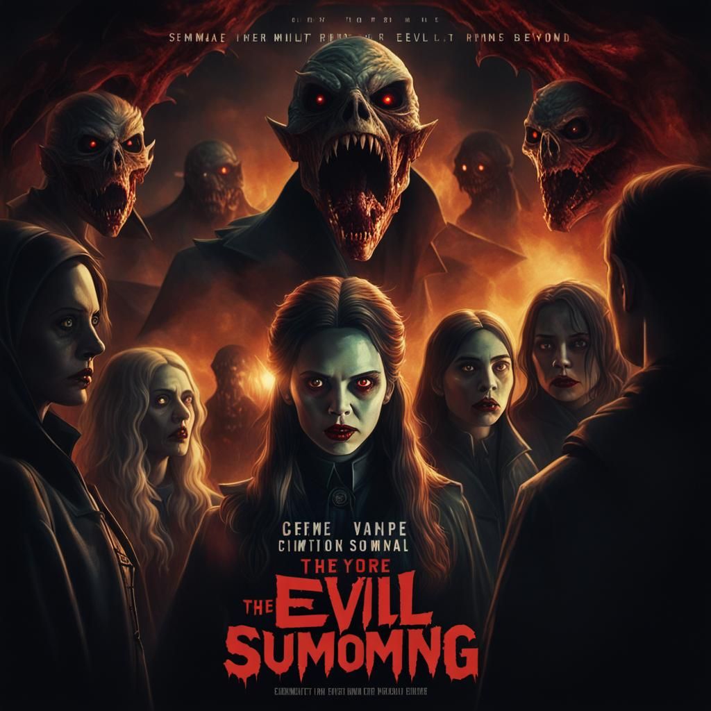 Horror movie poster  , they came from the multi verse. Femal...