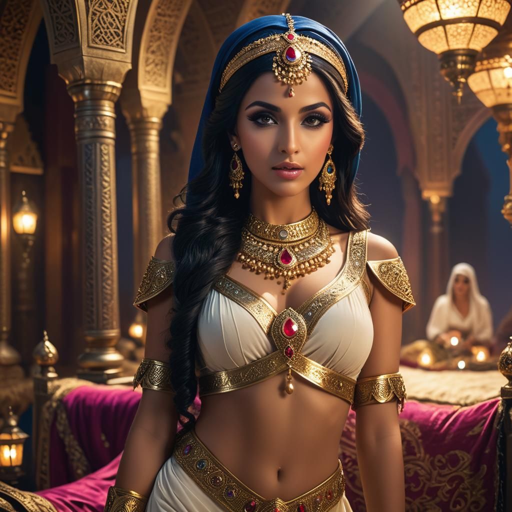 Cinematic Arabian Nights Harem Princess Portrait