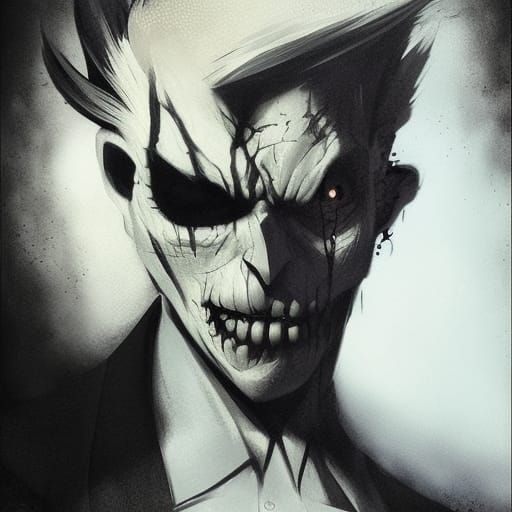 Sinister Figure in Dark, Detailed Style