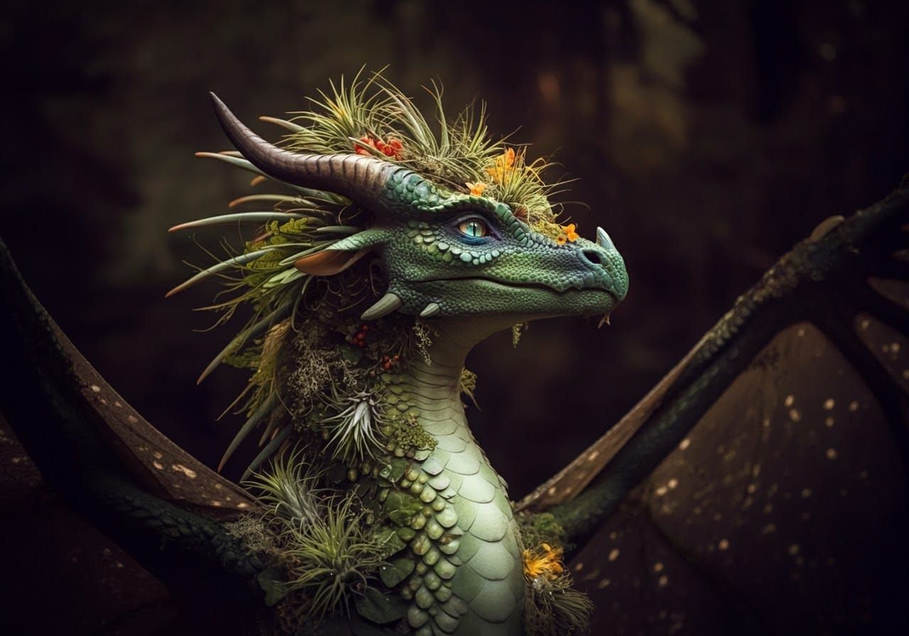 Eldritch Flora Dragon with LED Wings