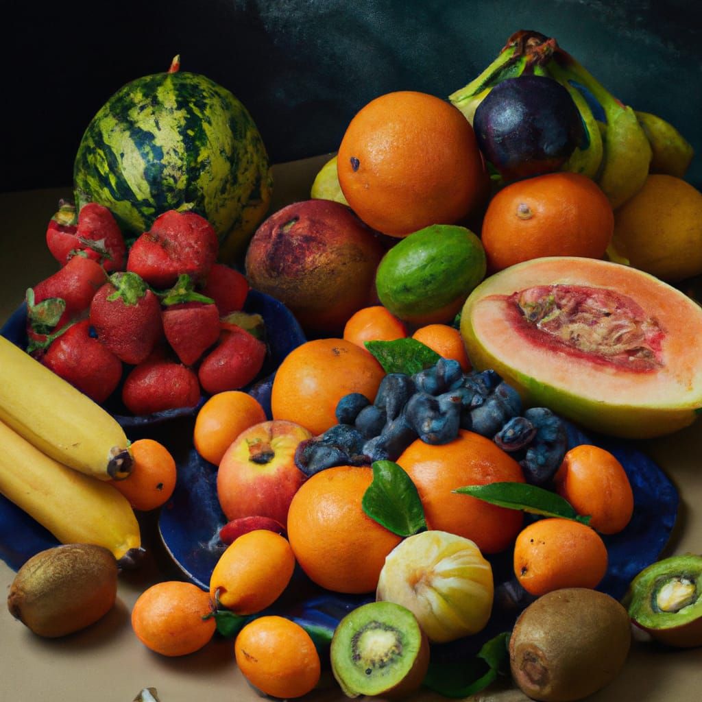 Colorful Still Life with Assorted Fruits