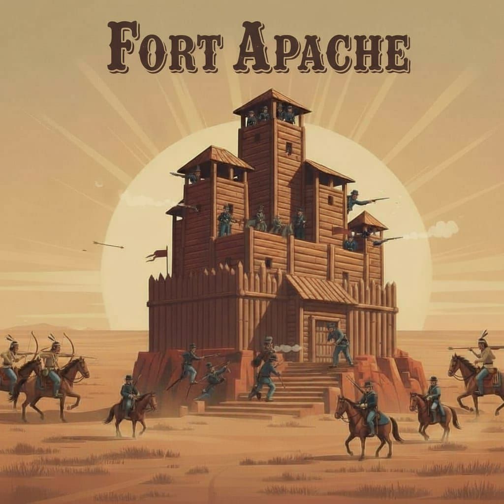 1930s-1940s Western Fort Apache Poster