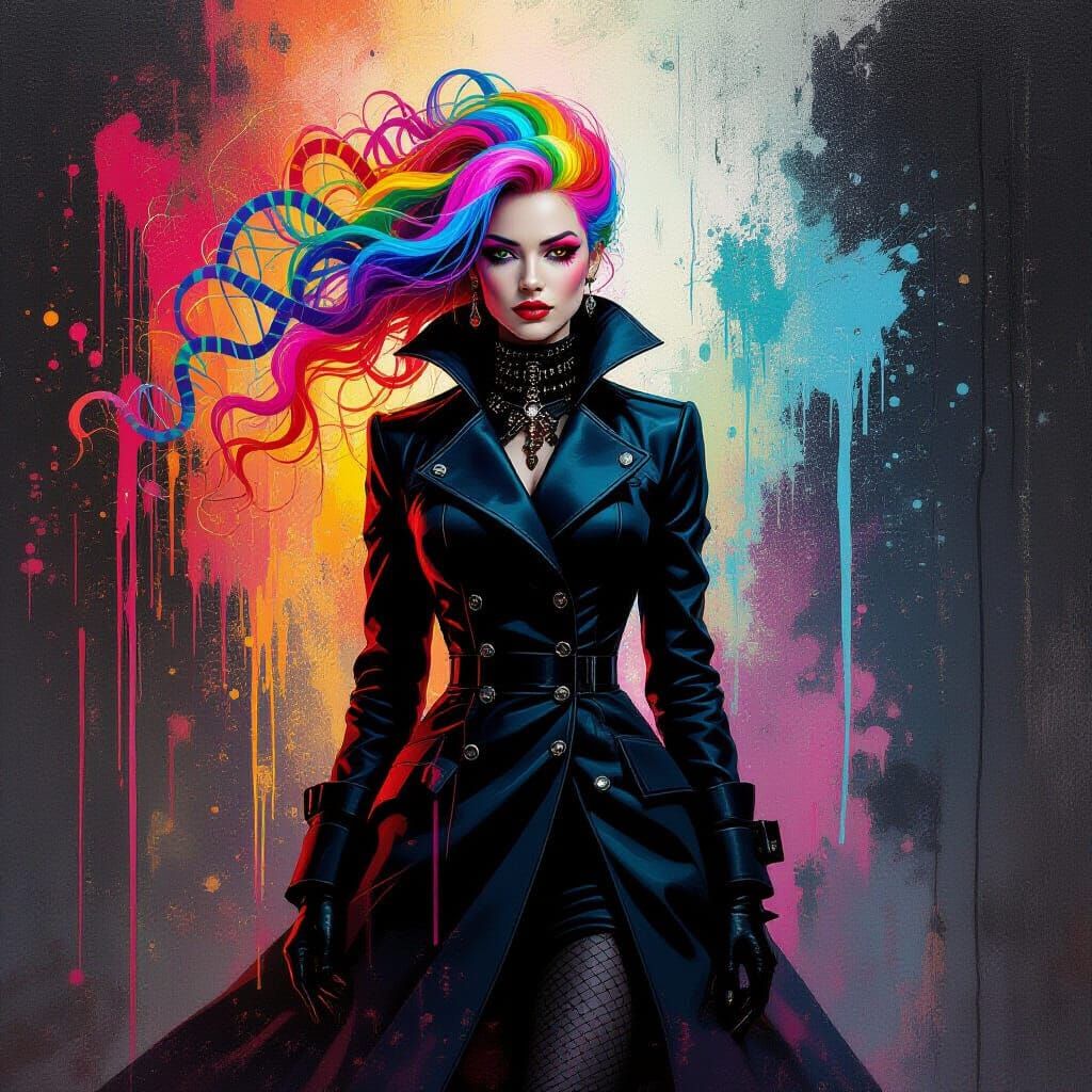 DNA Hair in Cyberpunk Surrealism