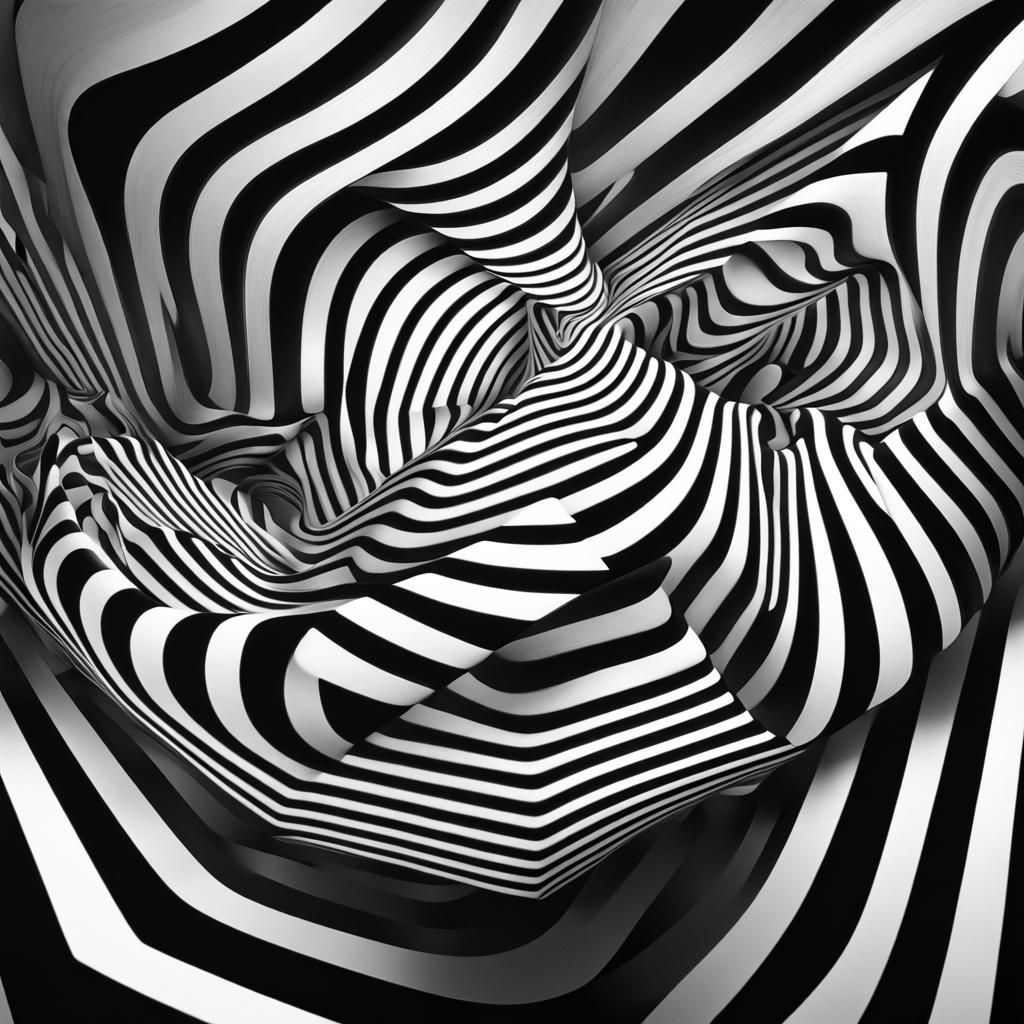 a black and white optical illusion