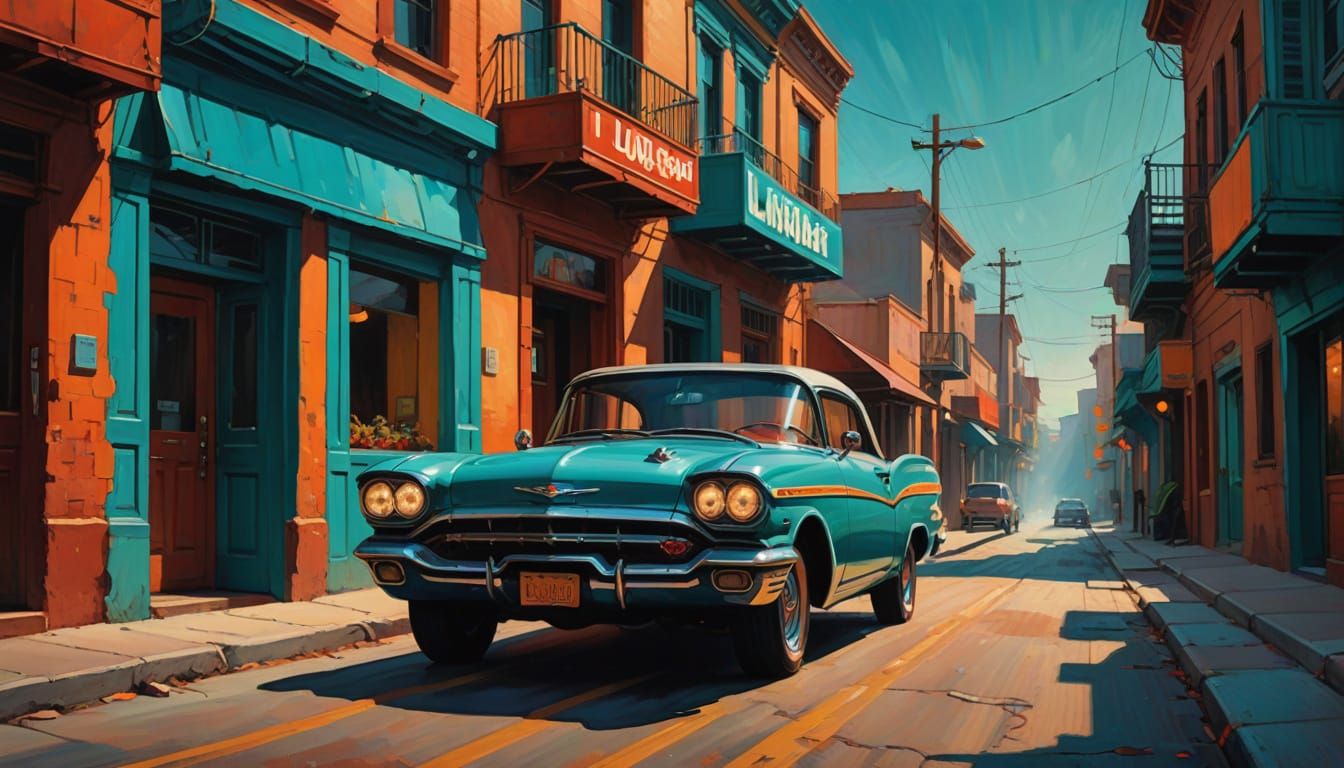 Moody Luchadora Enmascarada in Retro Color Palette