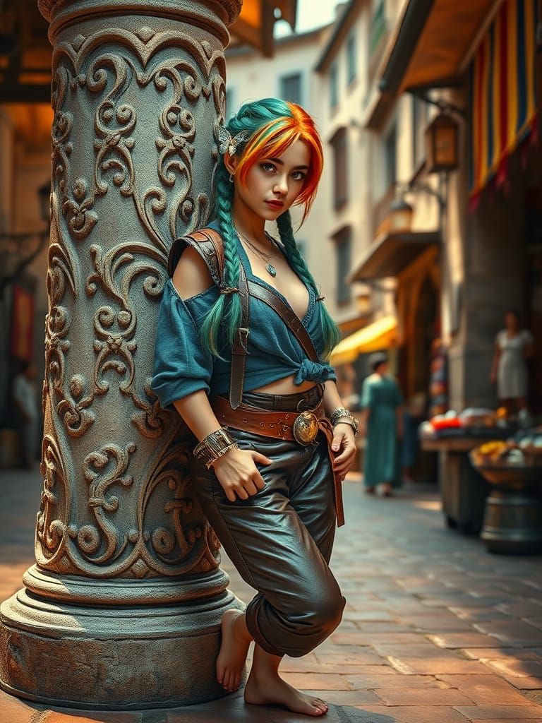 Medieval Market Maiden Steals the Show