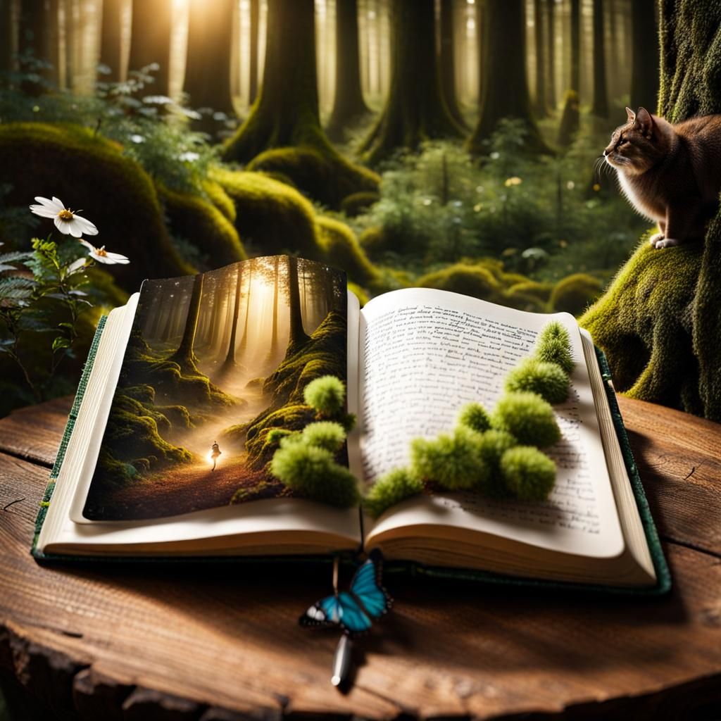 Enchanted Forest Emerging from Open Journal