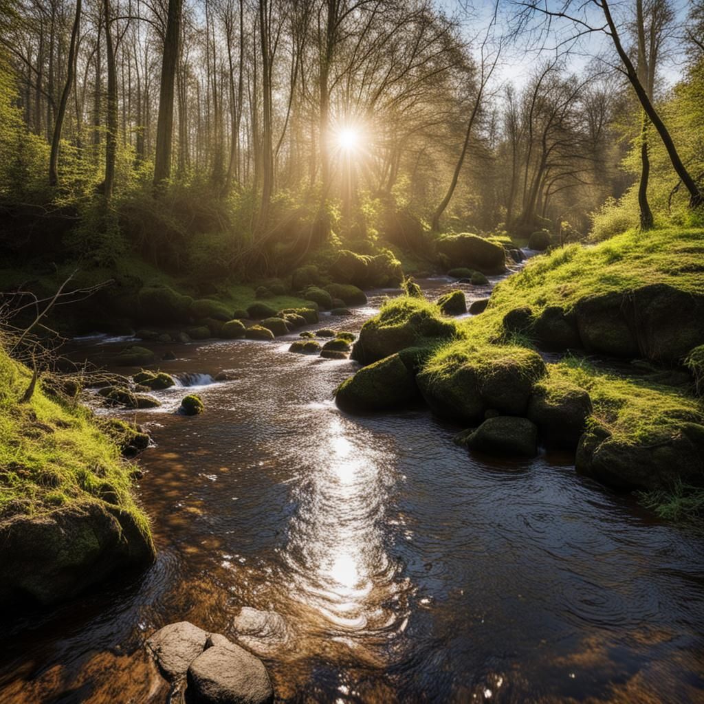 Sunny Brook: A Nature Scene