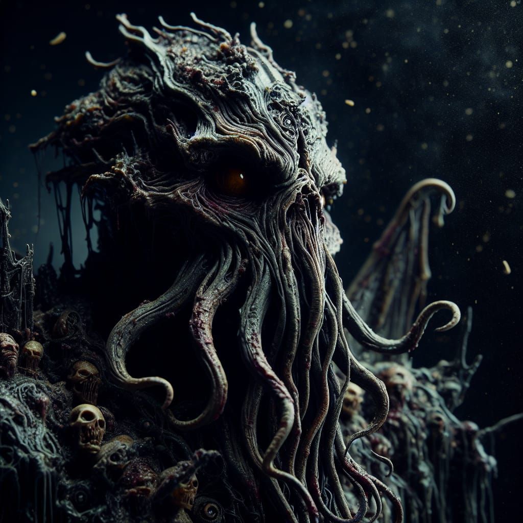 Lovecraftian Macro Photograph of Eldritch Horror