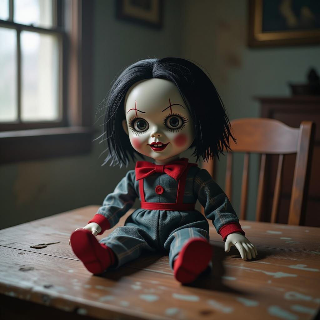 Creepy Doll in the Style of Junji Ito