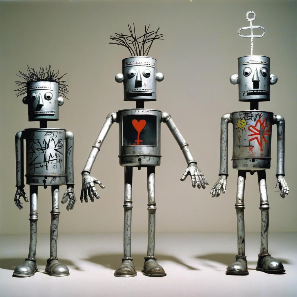 Tin Man Portrait in Surrealist Style