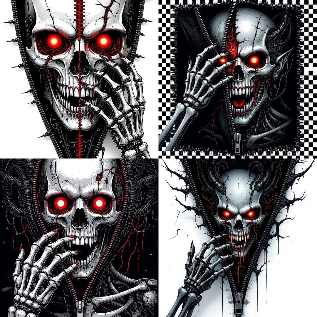 Biomechanical Vampire Emerges From Zipper