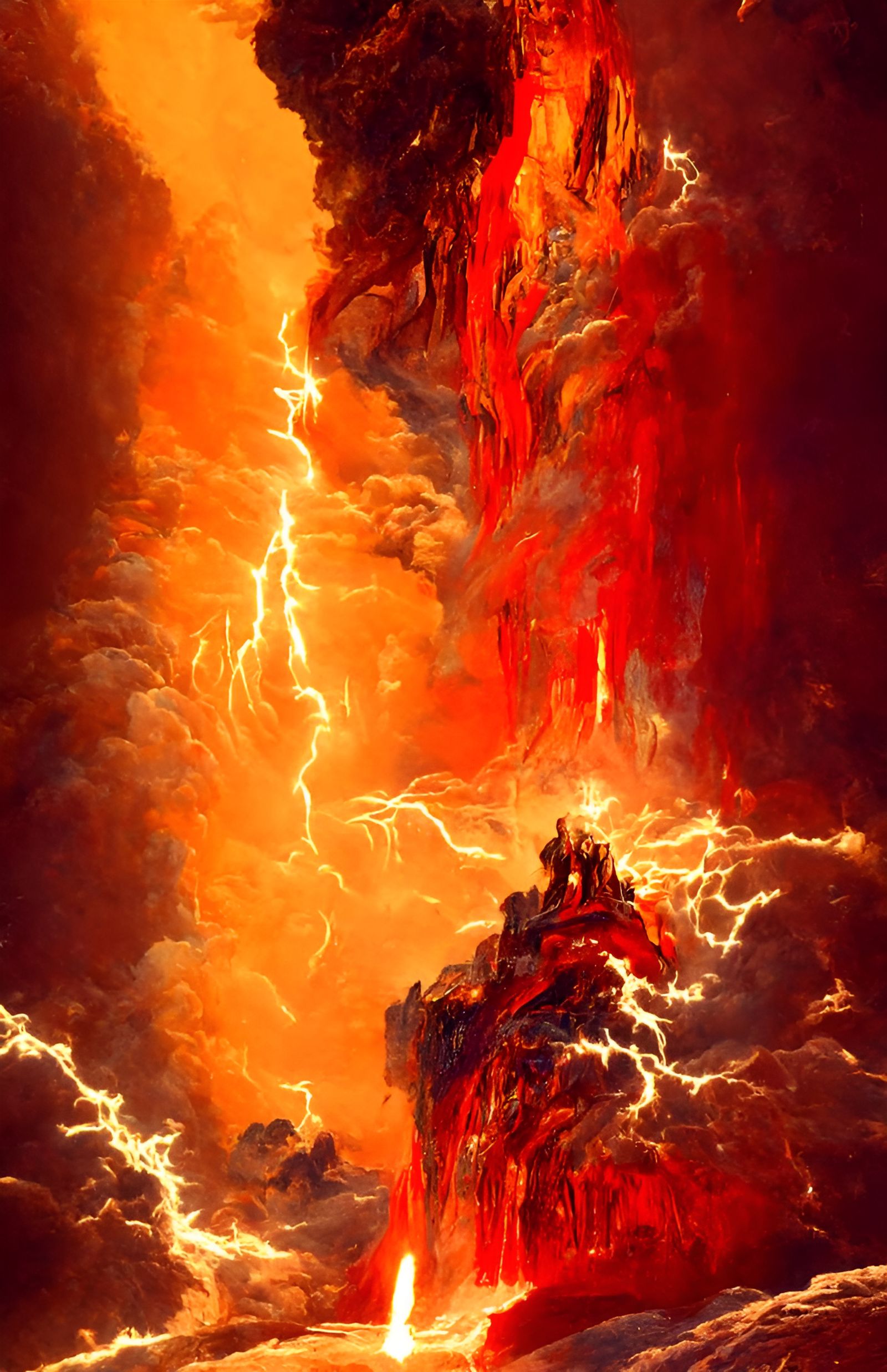 Hellish Firestorm of Wrathful Flames and Lightning