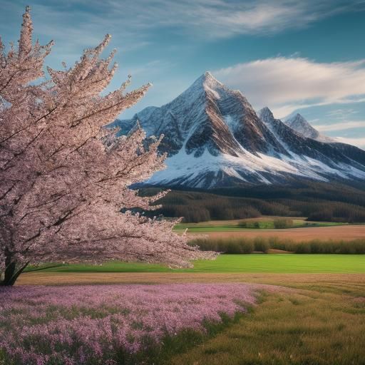 Hyperrealistic Spring Landscape in 8k Resolution