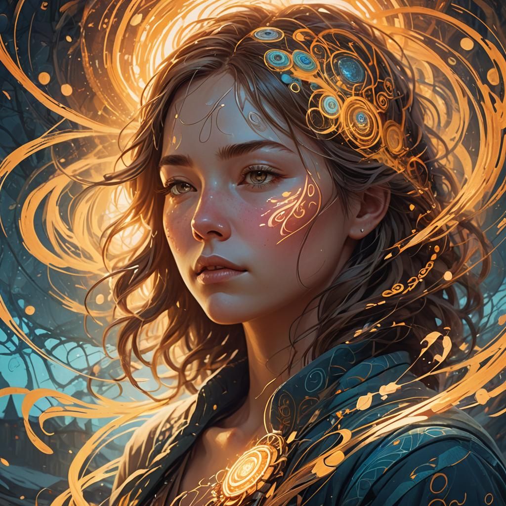 Dreamlike Woman in Fantasy Concept Art