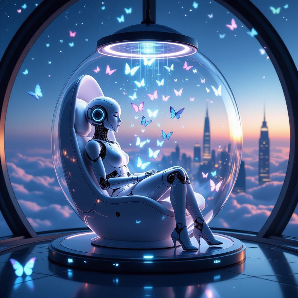 Android in Stratosphere City: Digital Matte Painting