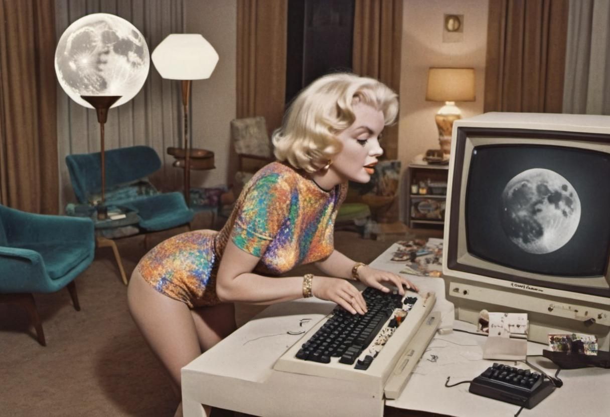 Marilyn Monroe in 1968 Living Room, Psychedelic Art