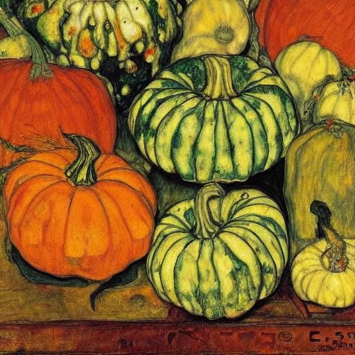 Halloween Scene with Vampires in Expressionist Style