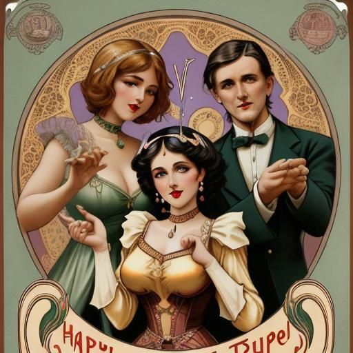 Art Nouveau Birthday Party with Sci-Fi Elements
