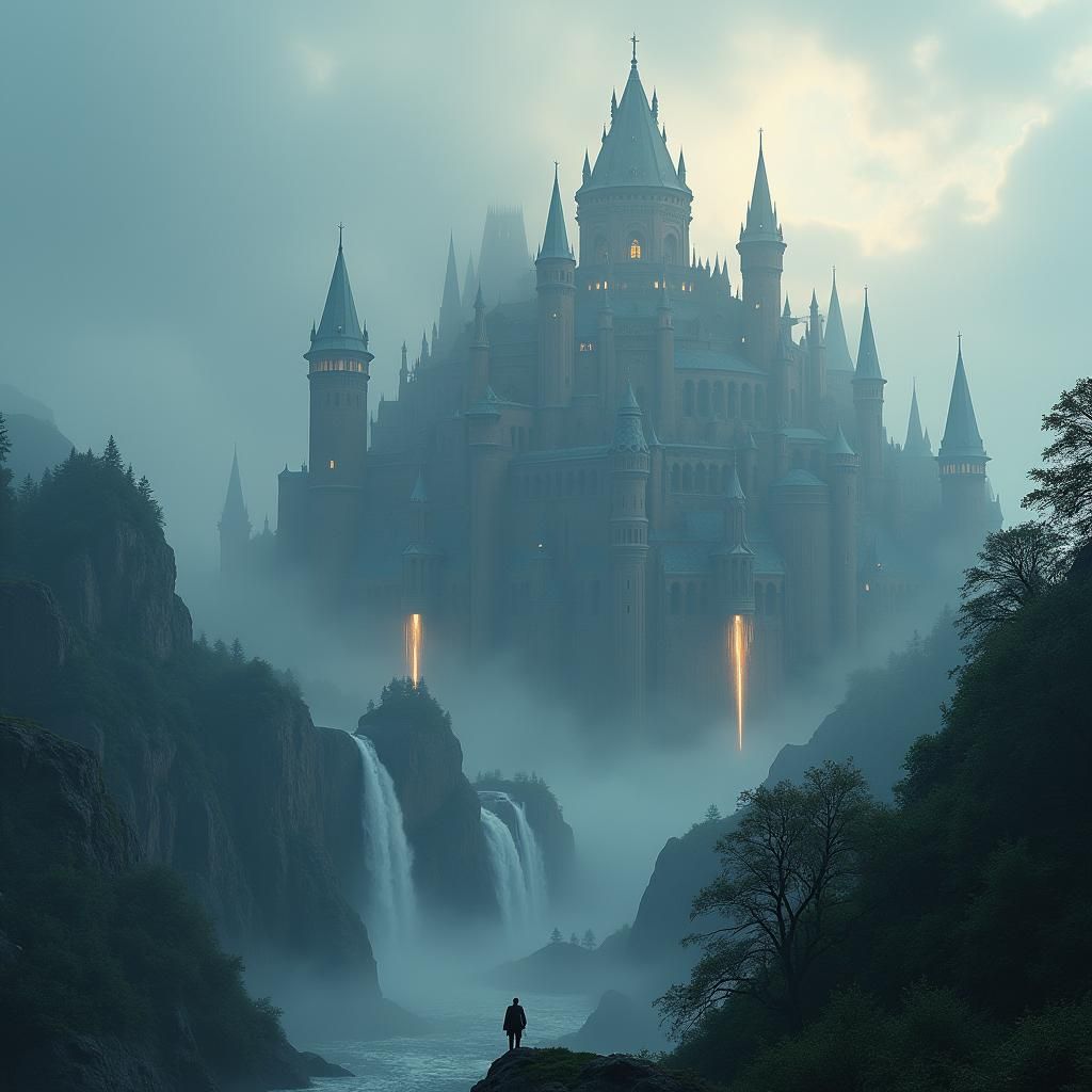 Majestic Fantasy Kingdom with Mystical Landscape