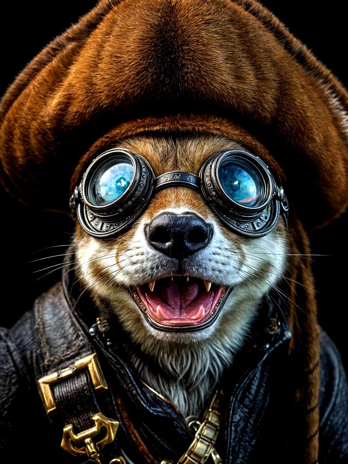 Pirate Animal Macro Photograph in Hyperrealistic Style