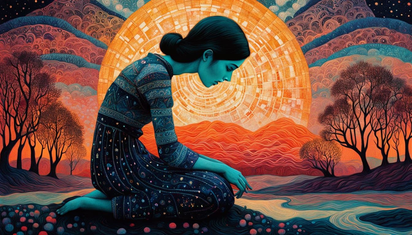 Ethereal Cosmic Goddess Emerging from Celestial Vortex