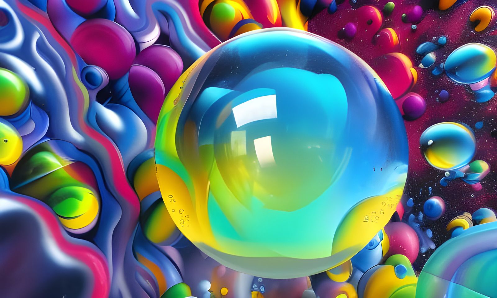 Psychedelic Cosmic Space Soap Bubbles (Ggraffiti)