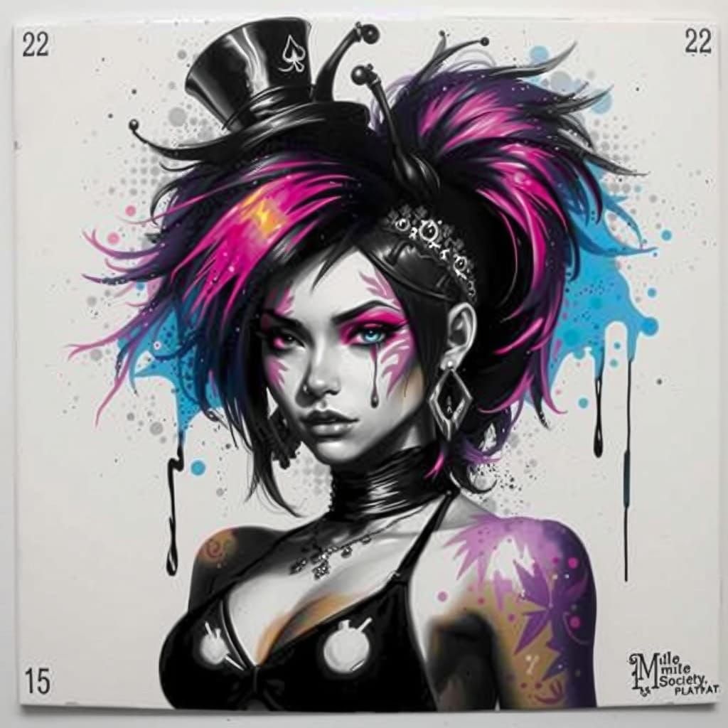 Queen of Spades in Spades Bikini, Milo Manara Style